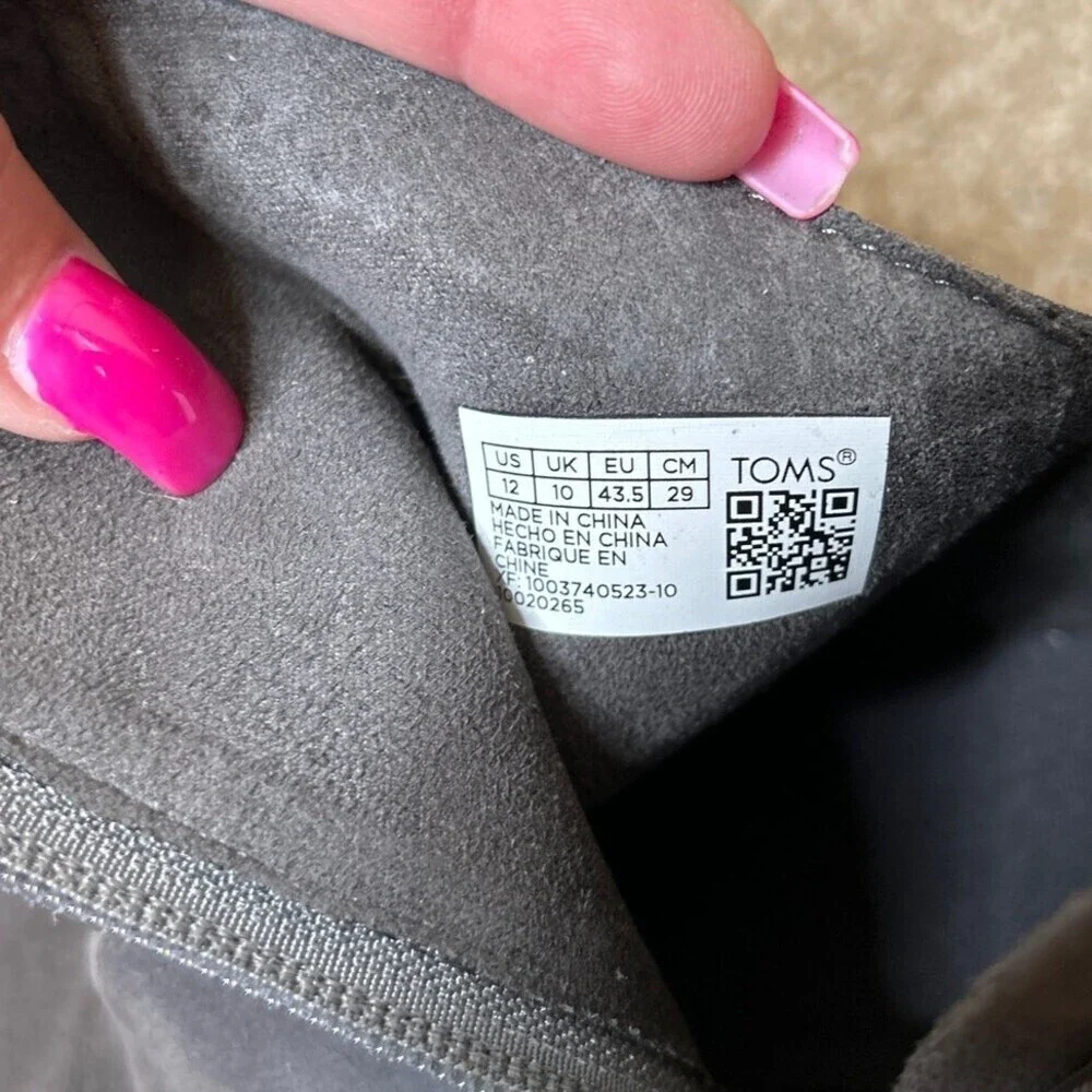 Toms SUTTON WEDGE BOOTIE IN DARK GREY stacked wedge heel NEW SZ 12ankle boots